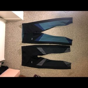 2 Pairs UNDER ARMOUR Colorblock Crop Leggings